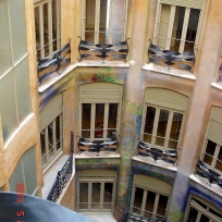 Casa Milà - View of the courtyard from a balcony