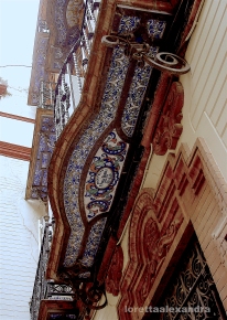Decorative tiles on the underside of these balcony floors – Seville